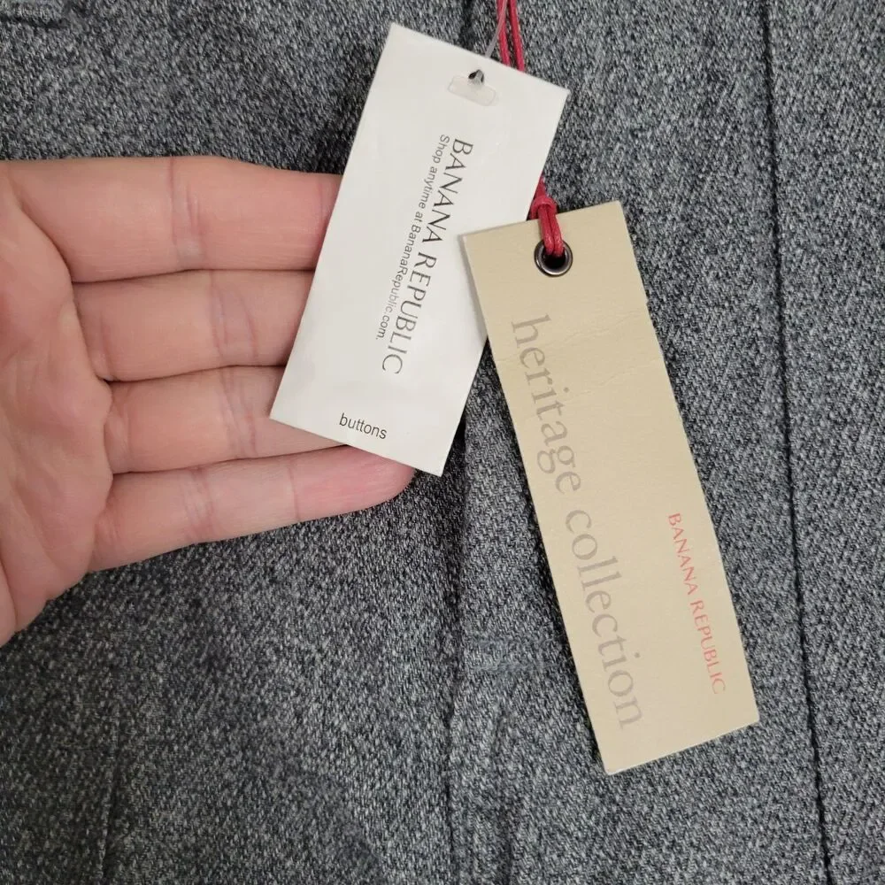 NWT BANANA REPUBLIC Gray Fulton Skinny Heritage Collection Twill Pant SIZE 32x30